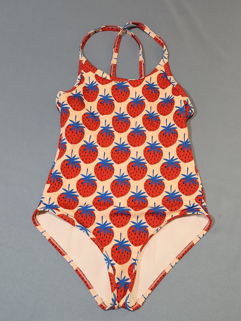 Hanna Andersson Womens Strawberry Print One-Piece. Size Small.